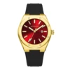 Montre en or avec bracelet en caoutchouc