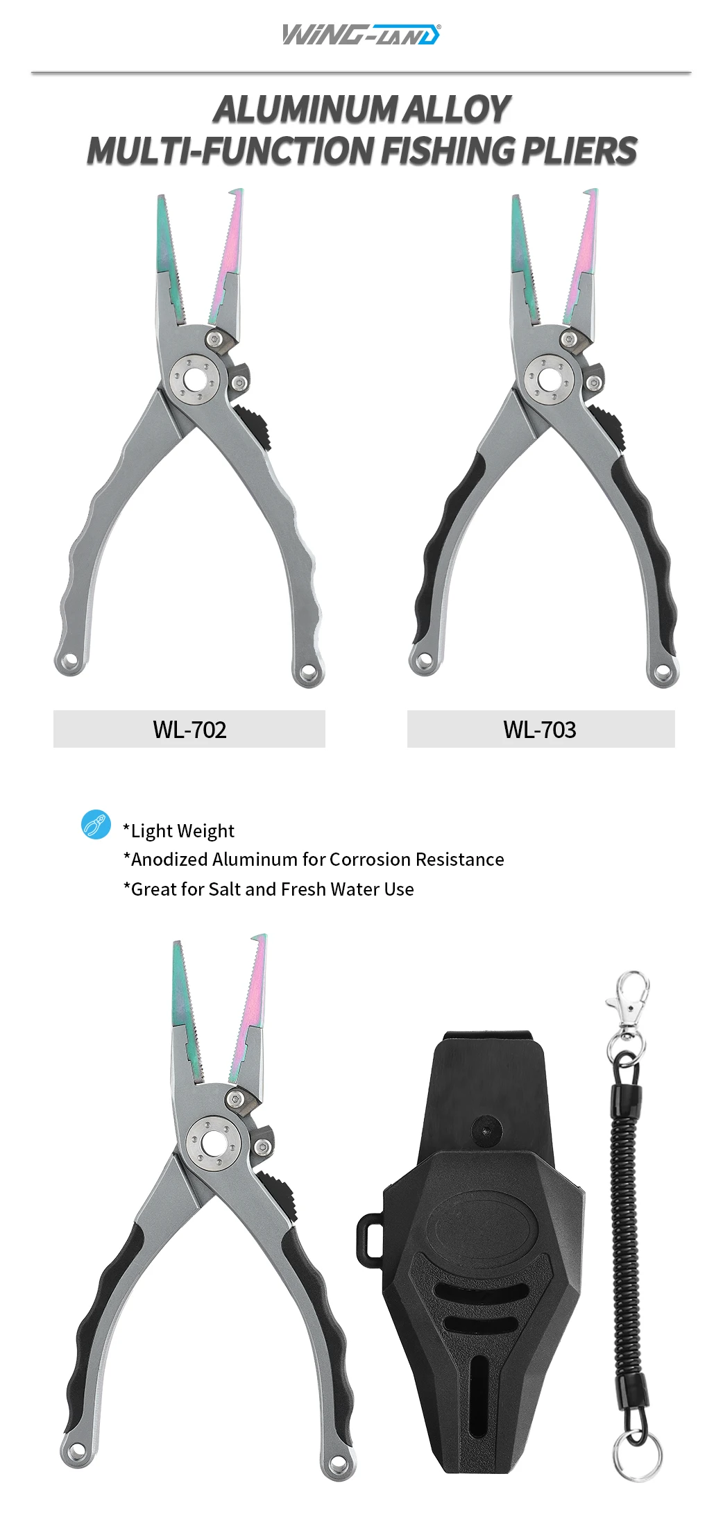 Multifunctional Aluminum Alloy Lure Fishing Plier Saltwater Line Cutter