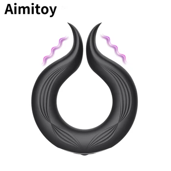 Aimitoy Original Factory Silicone Waterproof Men Penis Rings Delay Ejaculation Sex Toys Big Black Cock Ring Vibrator For Man
