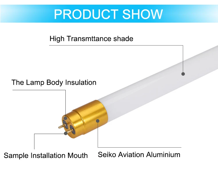 Led Tube T8 Lights 6500k Cool White 18W 4FT 2FT 600mm 1200mm T8 Led Tube Light Lamp