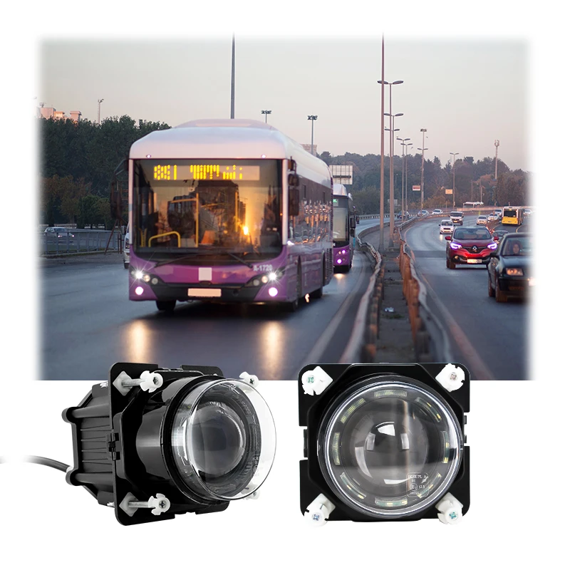 E-mark ECE Certification 3.5 Inch Led Headlight 45W 90MM Led Bus Headlamp with High Low Beam for Bus Tractor
