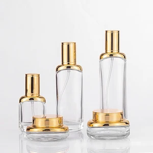 30g 50g High End Beauty clear Cosmetics Cream Jar Skin Care Set Cosmetic Packing Glass Bottle and Jar