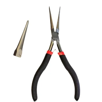 Ultra-Thin 6-Inch Flat Nose Pliers Spring 2mm Wide 0.5mm Thin Flat Nose for Jewelry Making, Handcraft Making,PCB Board Repairing