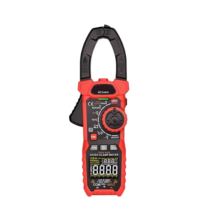 High Precision Digital Multimeter Clamp Meter Jaw Clamp Meters AC/DC 1000A 1000V for Commercial/Residential Electricians