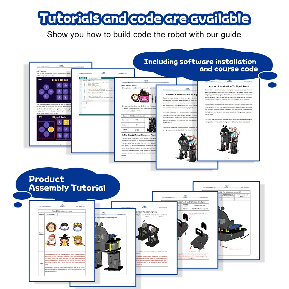 ACEBOTT Stem Education Biped Robot Set ESP32 IOT WIFI APP With Tutorial ...