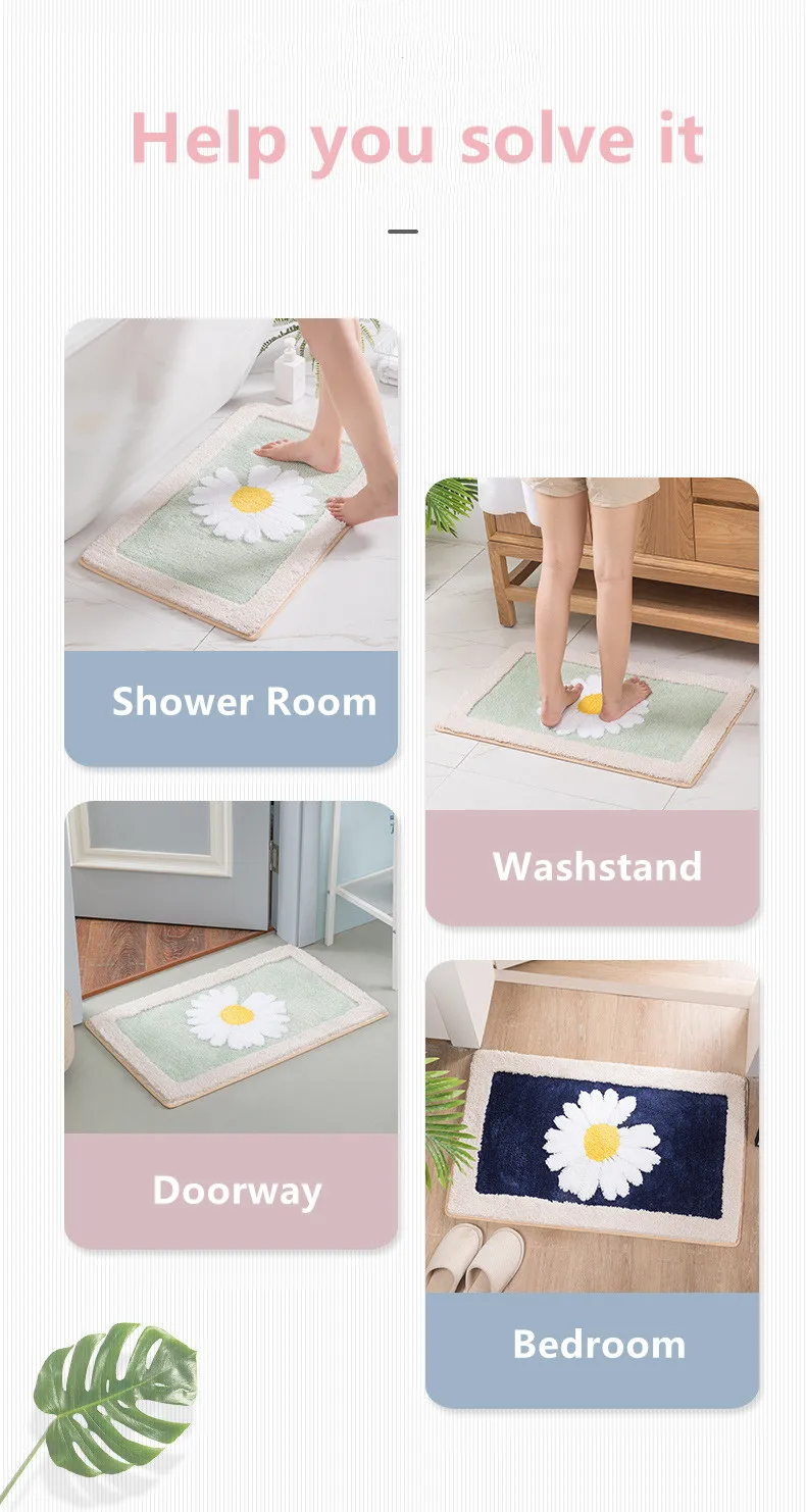 Hot Selling Custom Zou Ju Floor Mat Environmental Protection Slow Rebound Bath Mat details