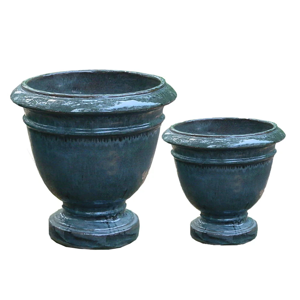 Wholesale Outdoor Ceramic Flower Pots & Planters Glazed Pottery Garden Plant Planter for Home Nursery or Room Floor Use