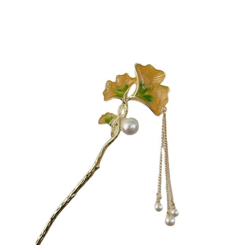 BELLEWORLD factory custom logo color vintage chinese traditional hair pin u-shaped acetate chinese hair stick hair forks