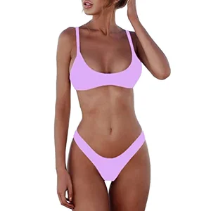2026 OEM Custom Made Women Swimwear Sexy Bathing Suit Girls Scoop Neck/nylonBikini Customized Design Women Bikini