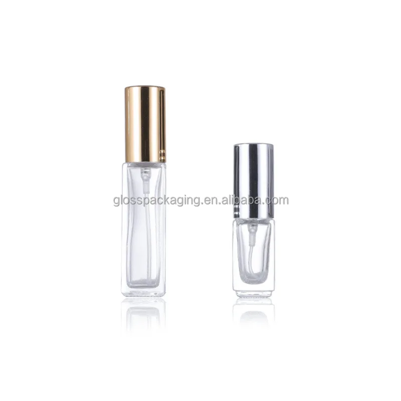 Transparent Square Small Glass Sample Bottle 3ml 10ml Perfume Sub ...