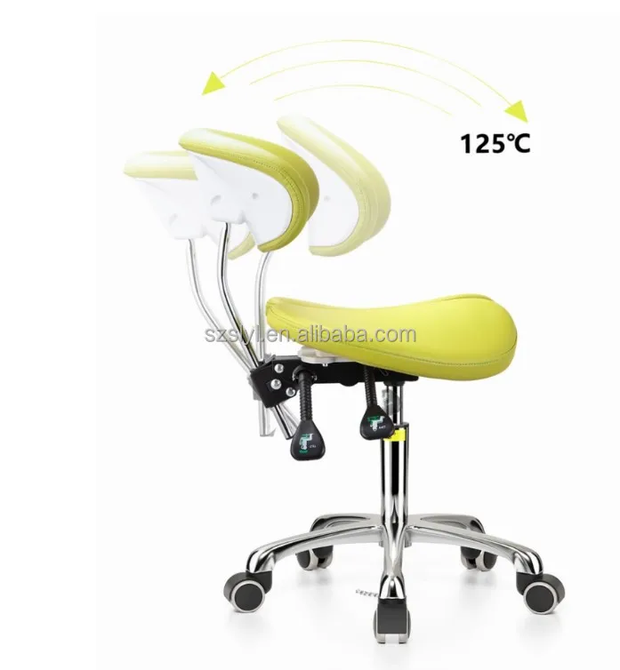 Adjustable Saddle Chair Dental Split Saddle Chair Doctor's Saddle Chair