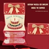 happy birthday red envelope with flowers