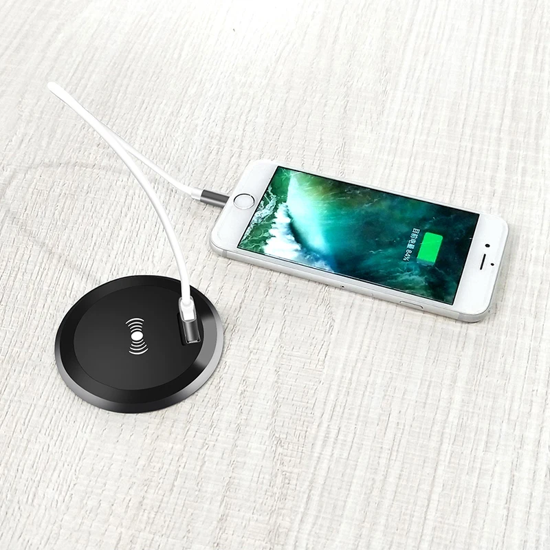 Universal Qi Wireless Charging Desk Embedded Table Wireless Charger For