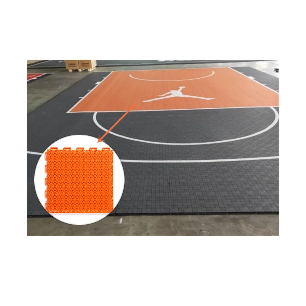 Színes UV-álló kosárlabdapálya padlózat kerti függőpadló függesztett padló