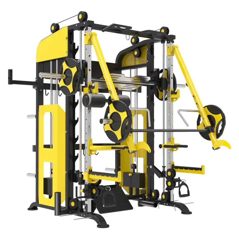Gym Equipment Squat Power Rack Integrated Training Machine Multifunction Trainer Gym Smith Machine