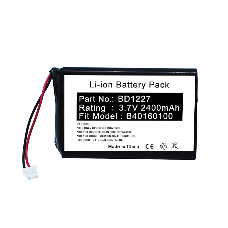 3.7V 2400mAh li-ion battery for Ingenico B40160100 BD1227 B25000005 pos system terminal
