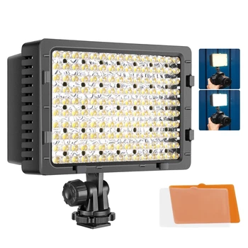Neewer CN-160 LED Video Camera Light Bi-color Temperature Adjustable 3200K 5600K Photography DSLR Photo Light