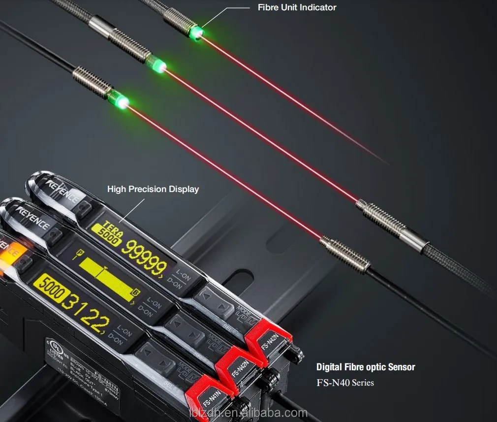 Batch Special Price KEYENCE FS-N41N Digital Fibre optic Sensor FS-N40  Series Fibre Amplifier Cable Type Main Unit NPN| Alibaba.com