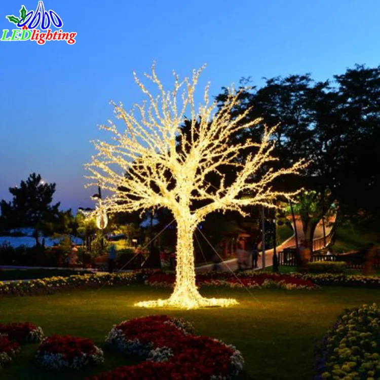 Outdoor LED Bonsai Tree 3D Twig Motif Blue Green Purple Light Emitting IP65 Rated 220V for Christmas Festival Street Decoration