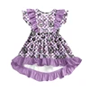 Purple Check Skull Print