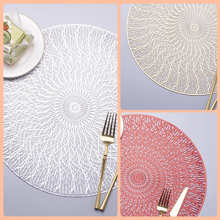 European Gold Stamping Table Mat Placemats For Dining Table Luxury