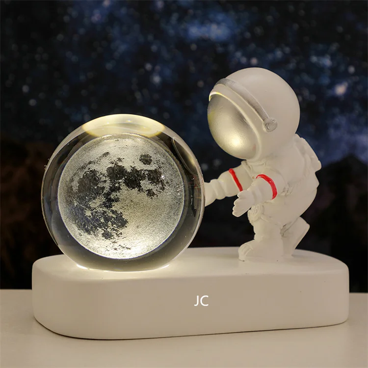 Optech Cloud Crystal Ball Table Night Lamp Ornament 3d Art Luminescent Starry Sky Crystal Glass Ball Ambient Table Light