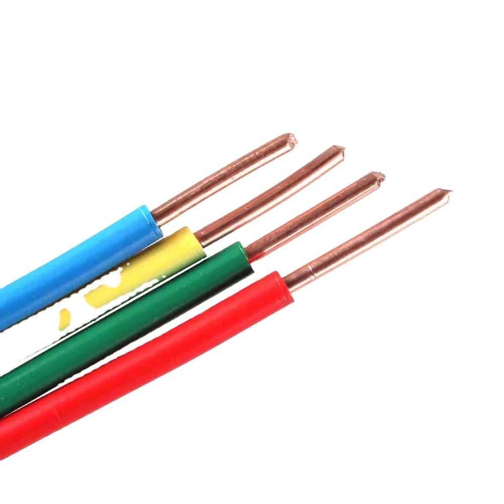 Conduttore di rame 1, 5 mm2 2, 5 mm2 in PVC isolato filo elettrico Bv Bvr Rv tipo incagliato tipo nudo