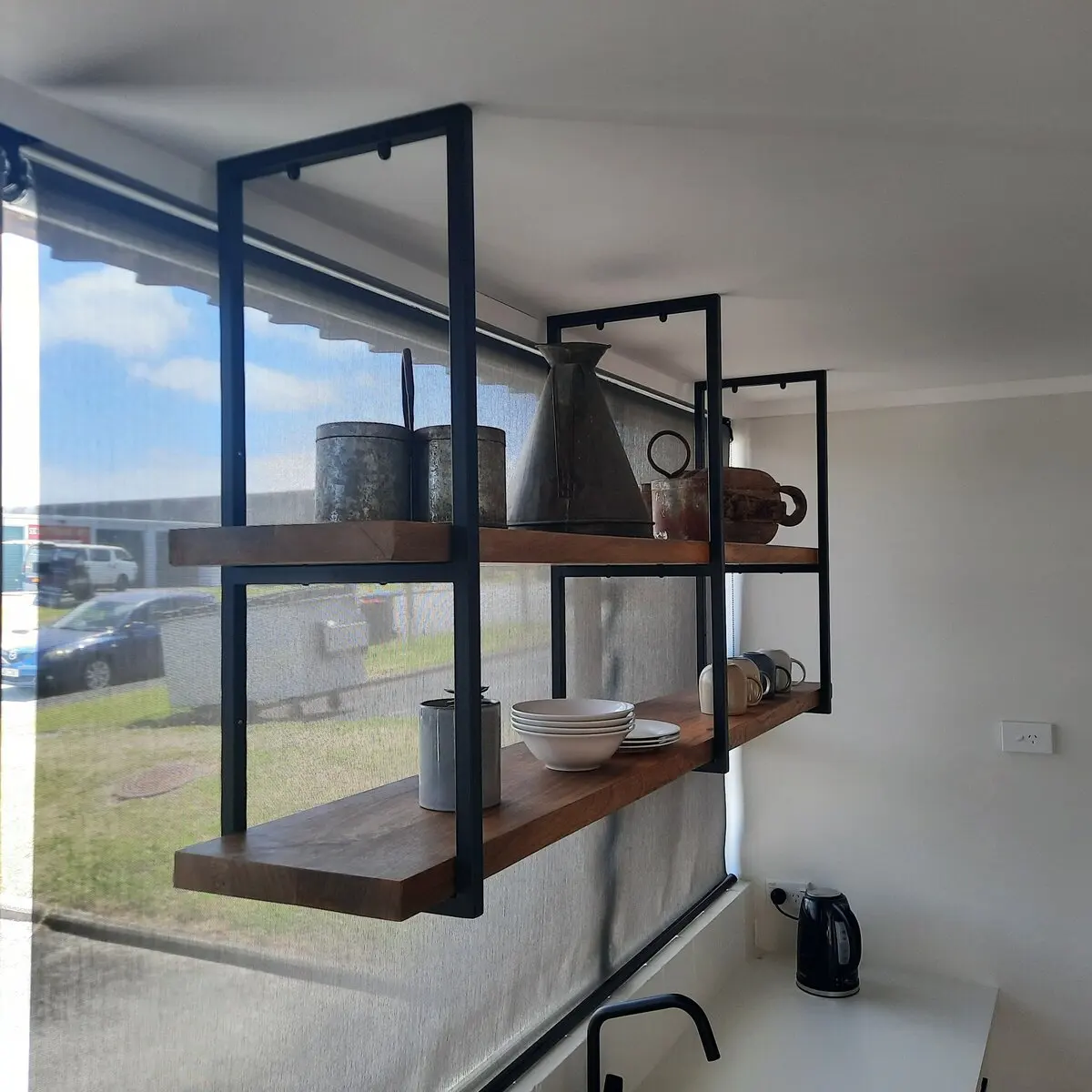 Ladder Style Ceiling Mounted Floating Shelf Brackets
