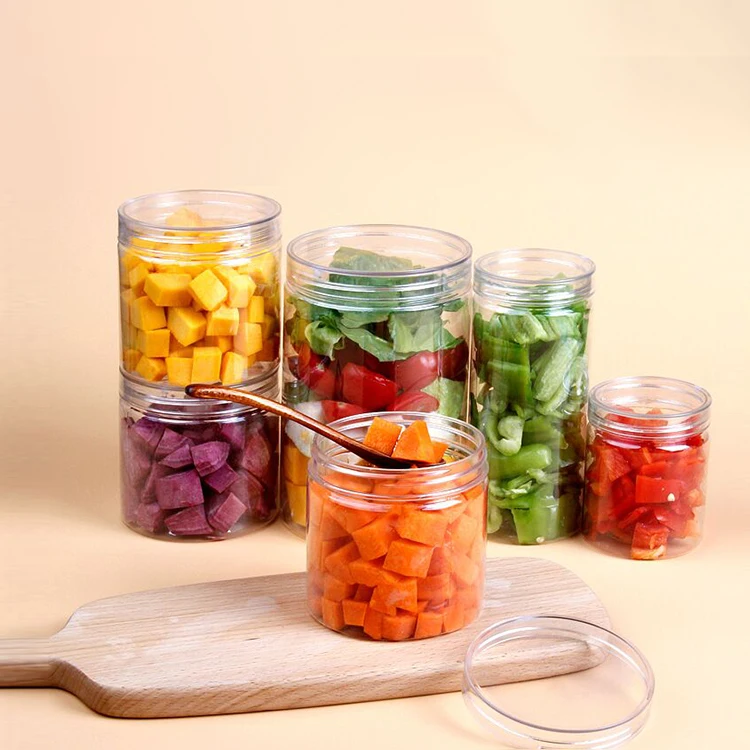 Customized Plastic Jars With Lids Clear Plastic Jars With Lids 16 Oz