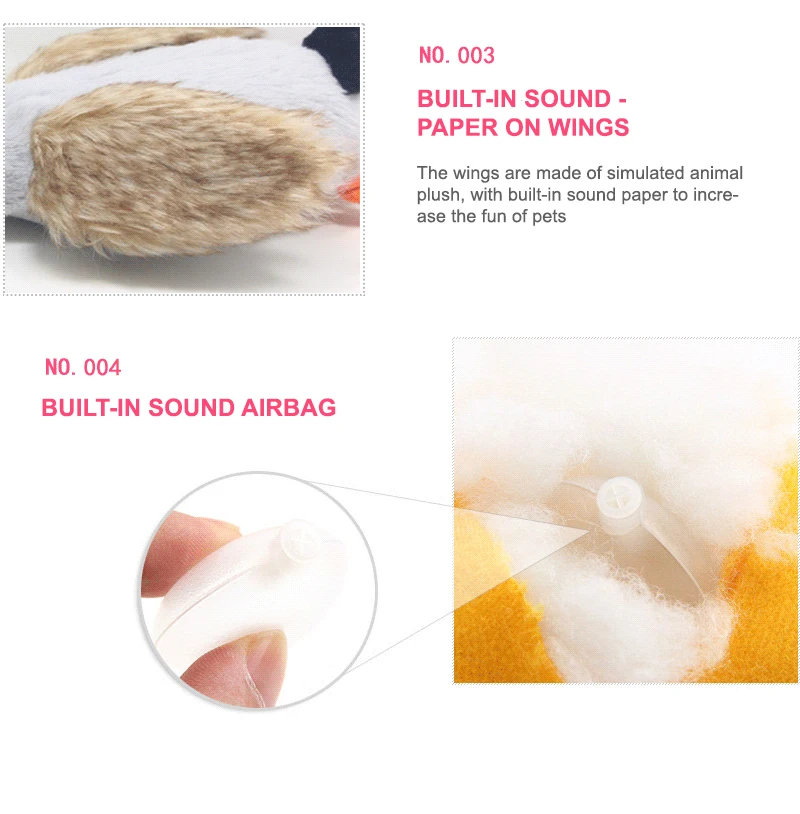 Promotional Animal Dog Toys Bulk Crinkle Chase Toy With Squeakers High Quality Pet Supplies Cute