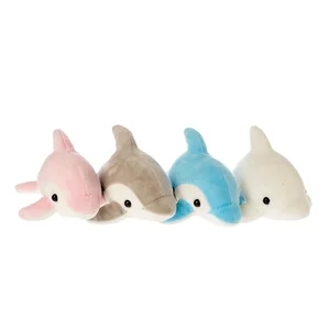 Custom High Quality New Design Pink/Blue Plush Soft Dolphin Toy Big Stuffed Doll with PP Cotton Filling