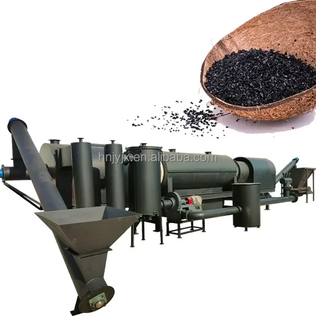 Smokeless Wood Sawdust Biochar Kiln Bamboo Powder Rice Husk Carbon
