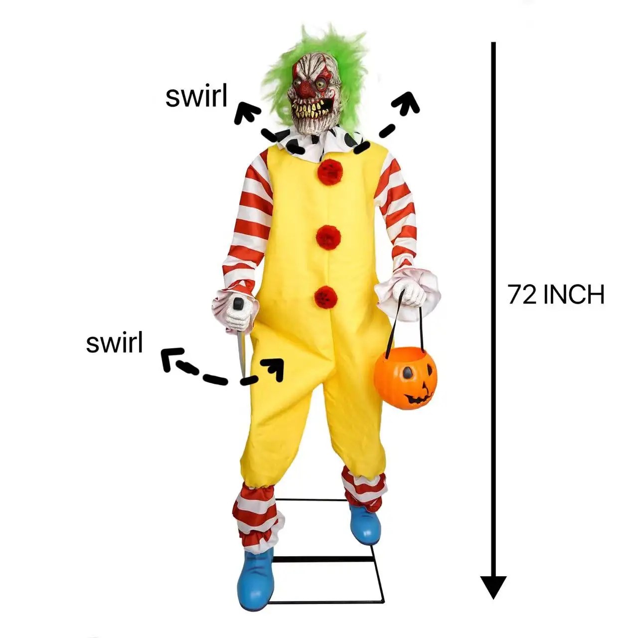 Props Clown Motion Sensor Big Decoration Animated Props Halloween