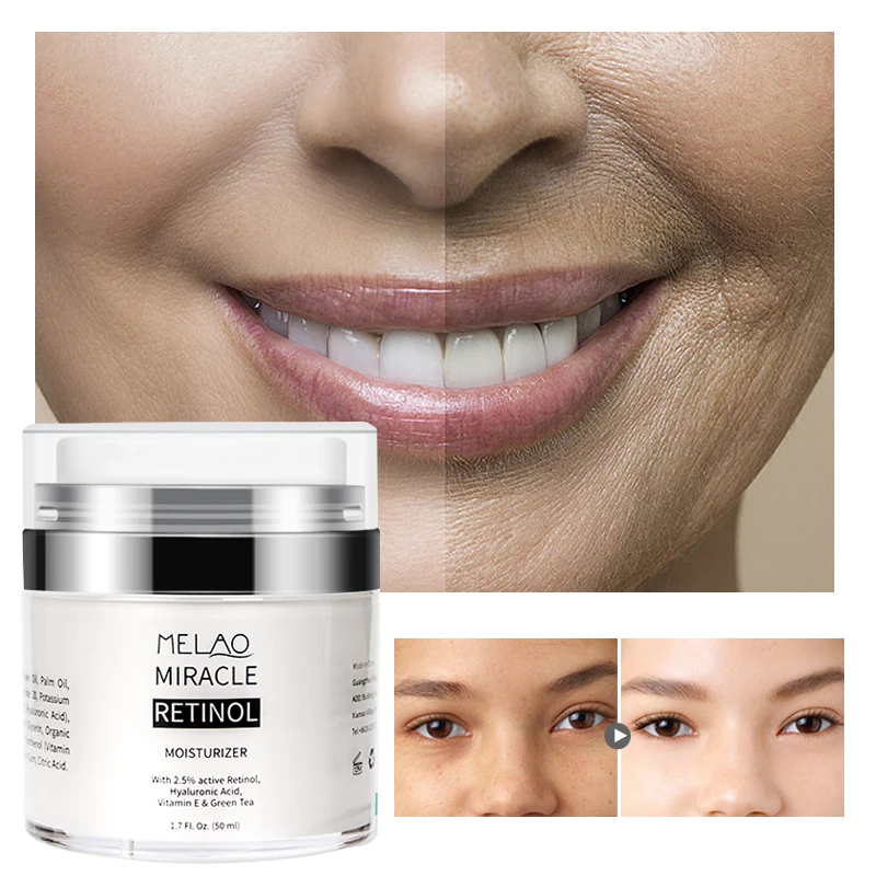 Source MELAO Natural Skincare Vegan Organic Anti Aging Moisturizer wrinkle Bleaching Skin Whitening Face Retinol Cream on