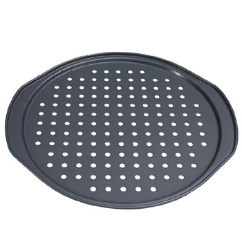 Nonstick Carbon Steel Pizza Pan Bakeware With Holes Pizza Baking Pan For Oven Baking Supplies
