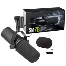 SM7B Cardioid Studio Microphone Adjustable Frequency Response Recording Podcasting Vocal Dynamic Microphone SM7B