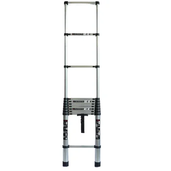 5.4 Meter 13 14 Steps Aluminum Telescopic Loft Ladder Adjustable Portable Single Ladder for Household