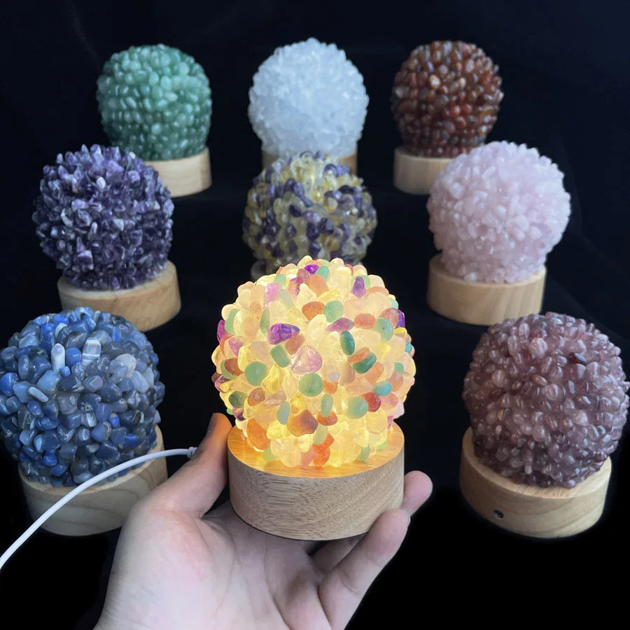 Высококачественная кристаллическая настольная лампа из натурального камня роскошные современные перезаряжаемые светодиодные лампы для