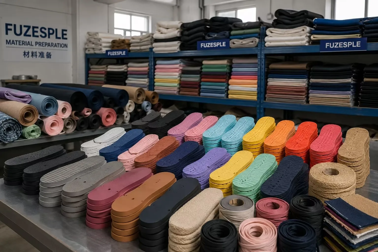FUZESPLE footwear material preparation