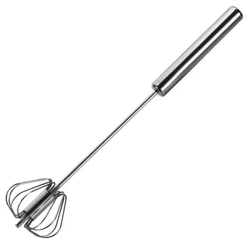 Portable Stainless Steel Semi-automatic Rotary Whisk For Home
