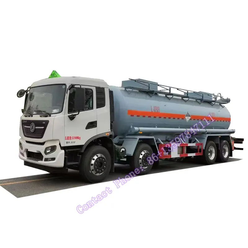 Chemical Liquid Transfer Truck  for Sale 25000L Hypochlorite Sodium Hydroxide and Liquid Ammonia Tanker Truck
