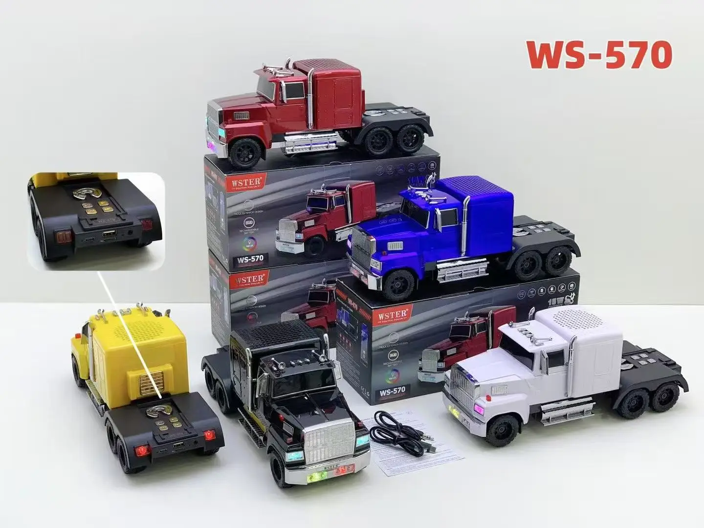 WSTER WS-570 Portable Bluetooth Speaker Stereo Outdoor Wireless