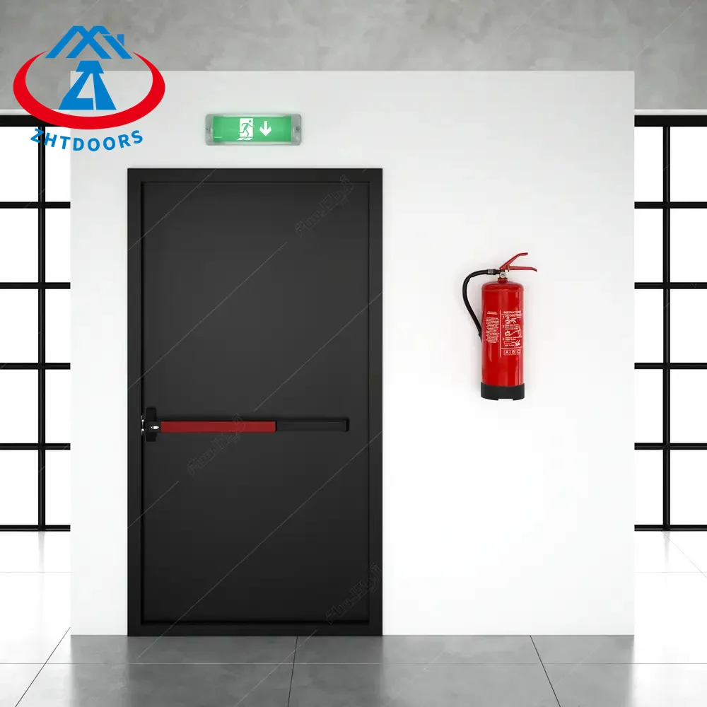 900mmWide*2200mmHigh Factory Price with Panice Bar 90 Minutes Fire Resistance Fireproof Door