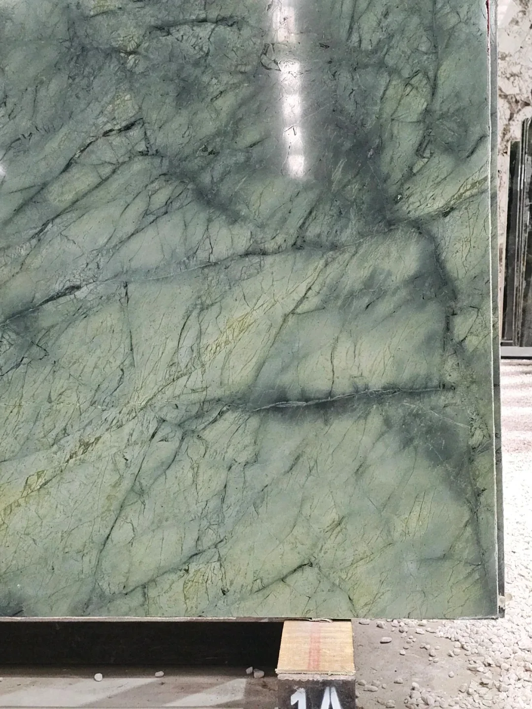 product custom dark green marble flooring tiles modern striped apple polish marble stone for hotel big slab marble floors export-2