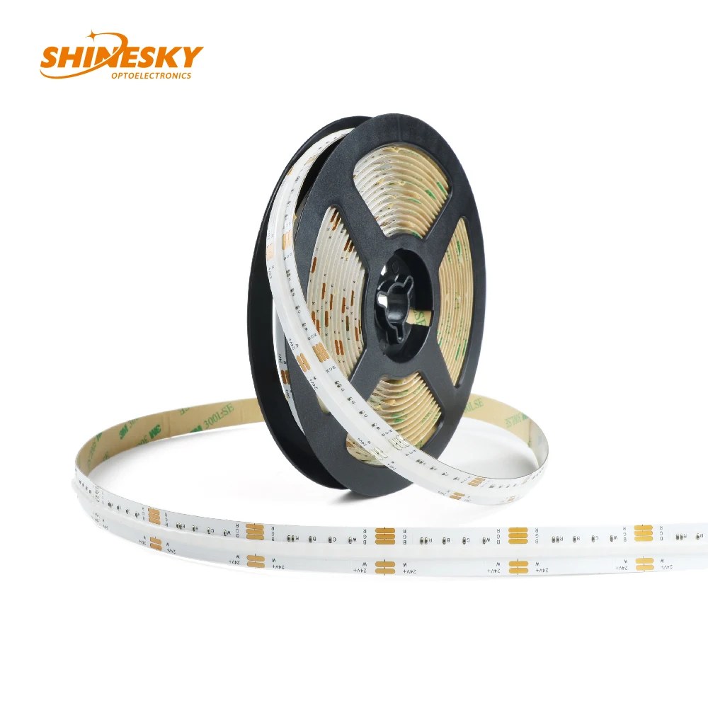 High Quality Ip Waterproof Rgbw Cob Led Strip Light W M Dc V V Leds Flexible Cob Rgb