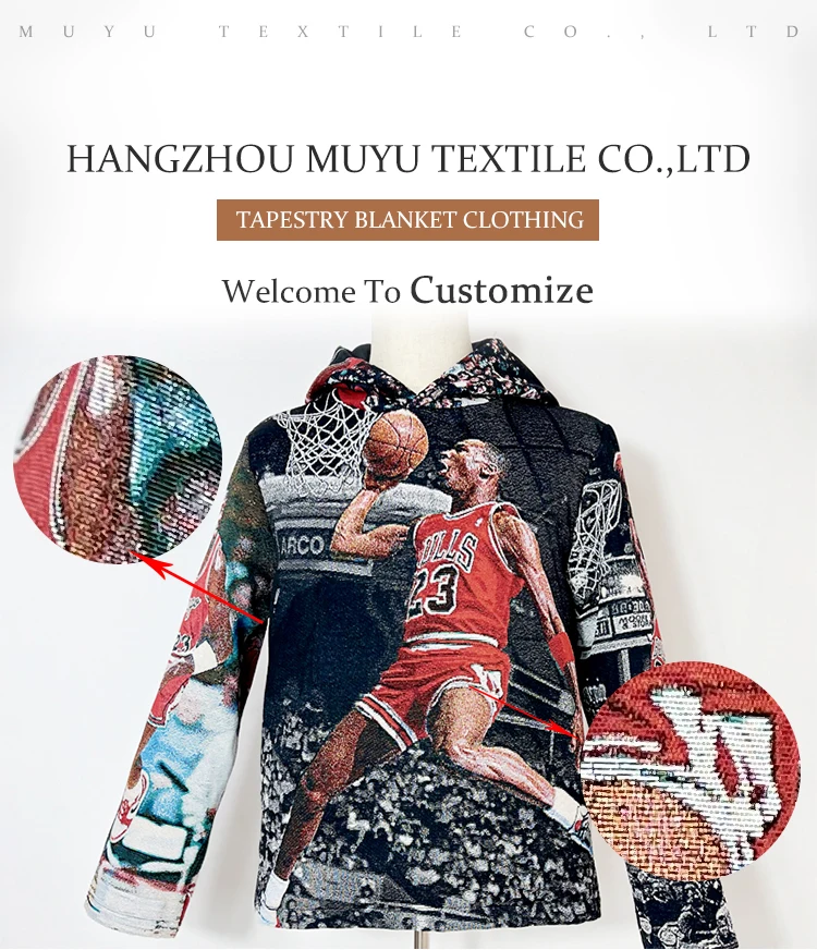 Custom Tapestry Hoodie Woven Tapestry Hoodie With Double Hood Buy Custom Tapestry Hoodie,Woven