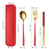 Red and gold three-piece set [Upgraded and thickened]