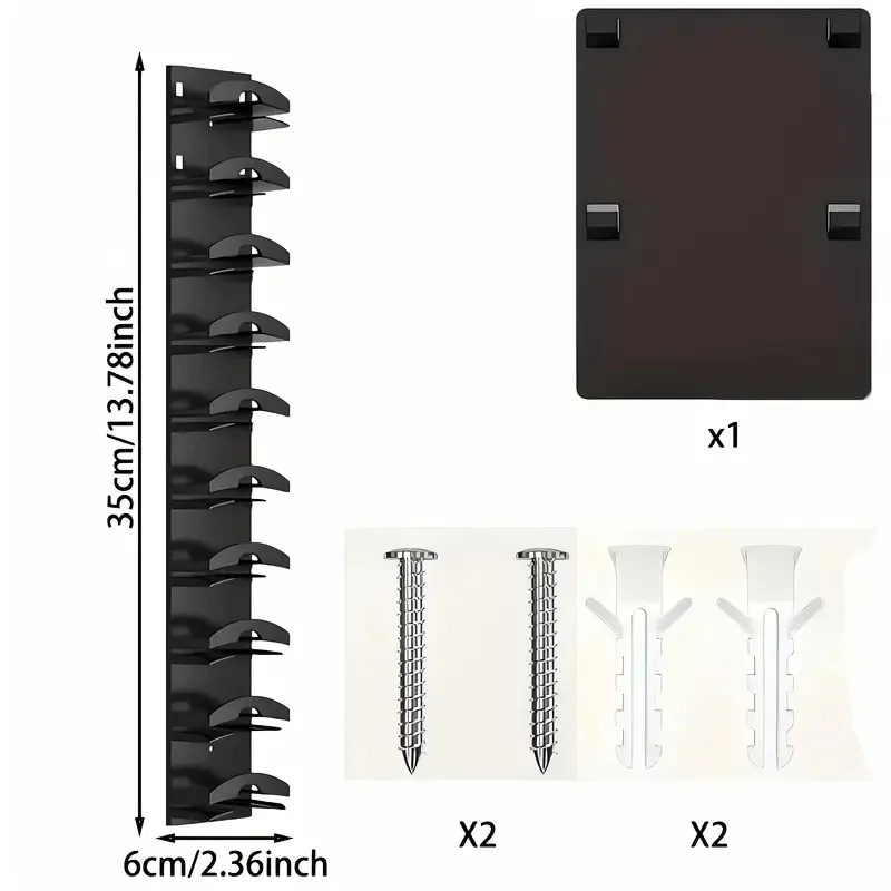 Wholesale PVC Wall Hat Baseball Cap Organizer Strong Adhesive Hold 10 Hats Hangable Rack Display Included Bag Made Plastic