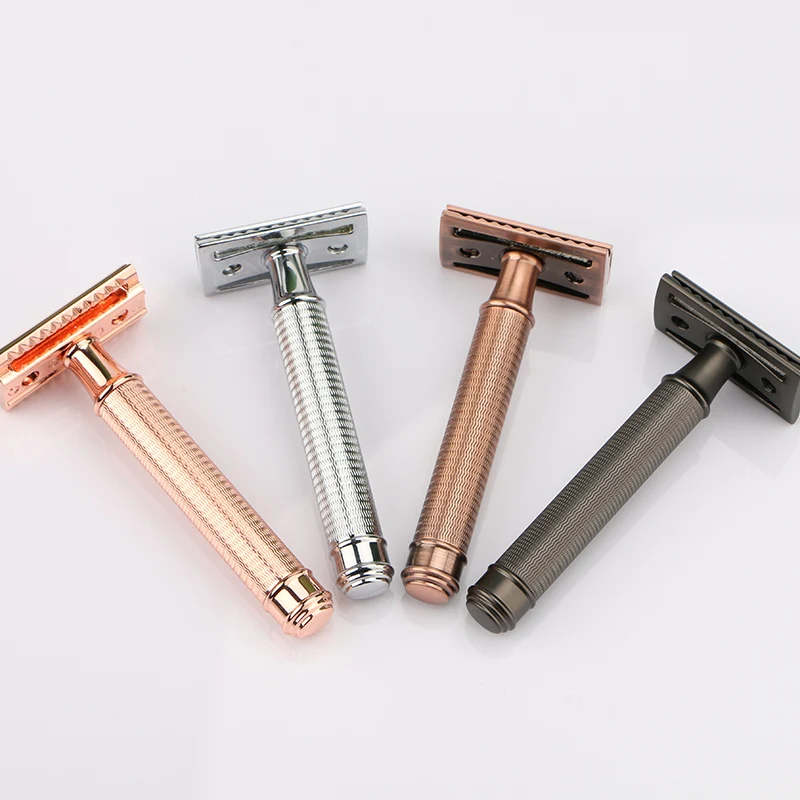 Double Edge Blade Classical Shaving Razor with Heavy Mental Handle Facial Razor Safety Razor