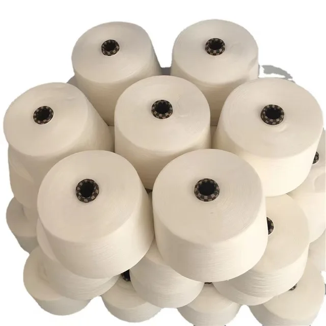 Wholesale 10s-100s raw white cotton yarn manufacturers free end spinning 100% pure cotton yarn